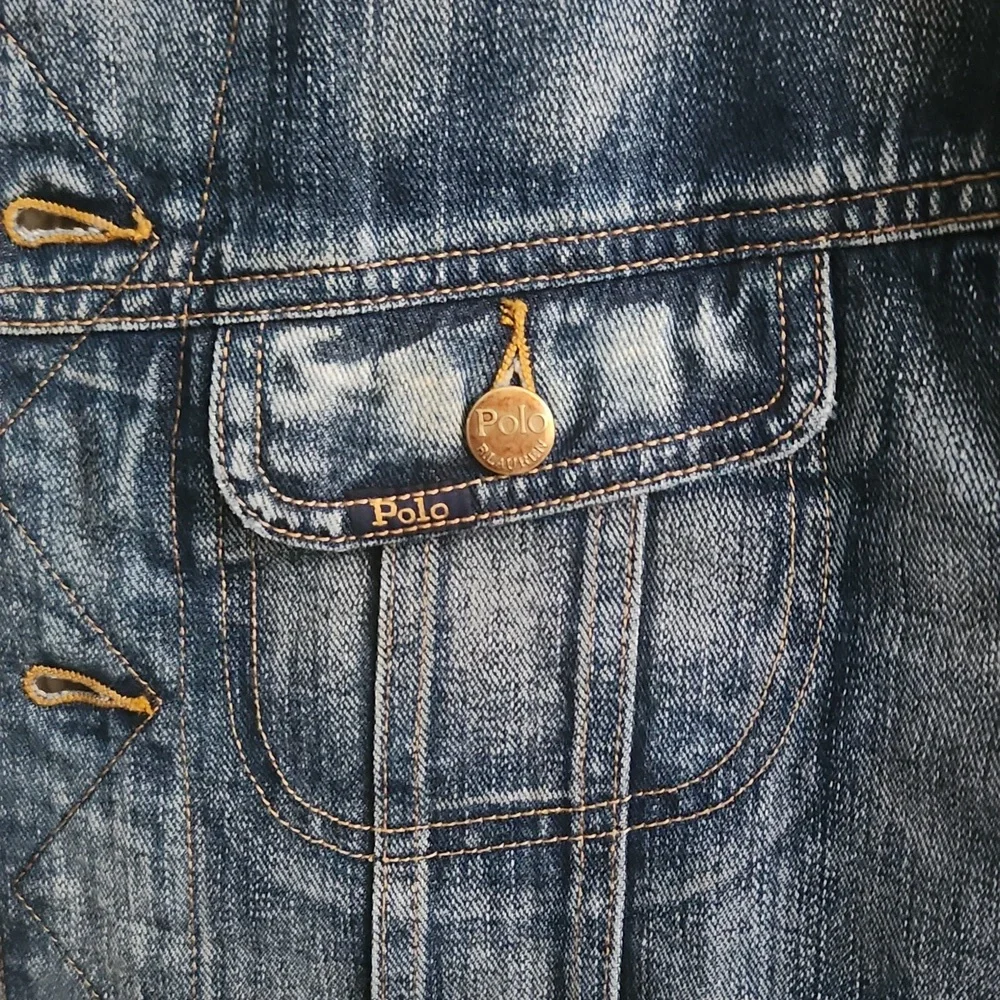 Polo Ralph Lauren Denim Sherpa Lined Trucker Jacket Size Small - Picture 9 of 15